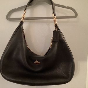 Coach Black Leather Shoulder Handbag
